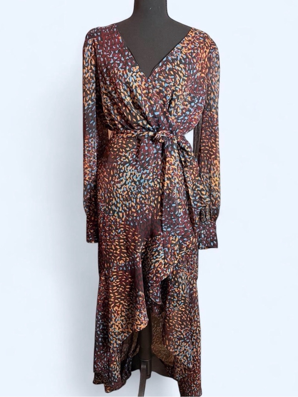 Express Long Sleeved Wrap Dress